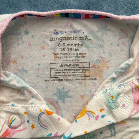 Magnetic Me All I See Is Magic Unicorn Modal Magnetic Footie 6-9 Months - Picture 3 of 5